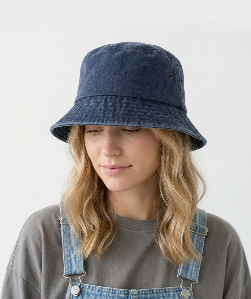 Bucket hats without embroidery