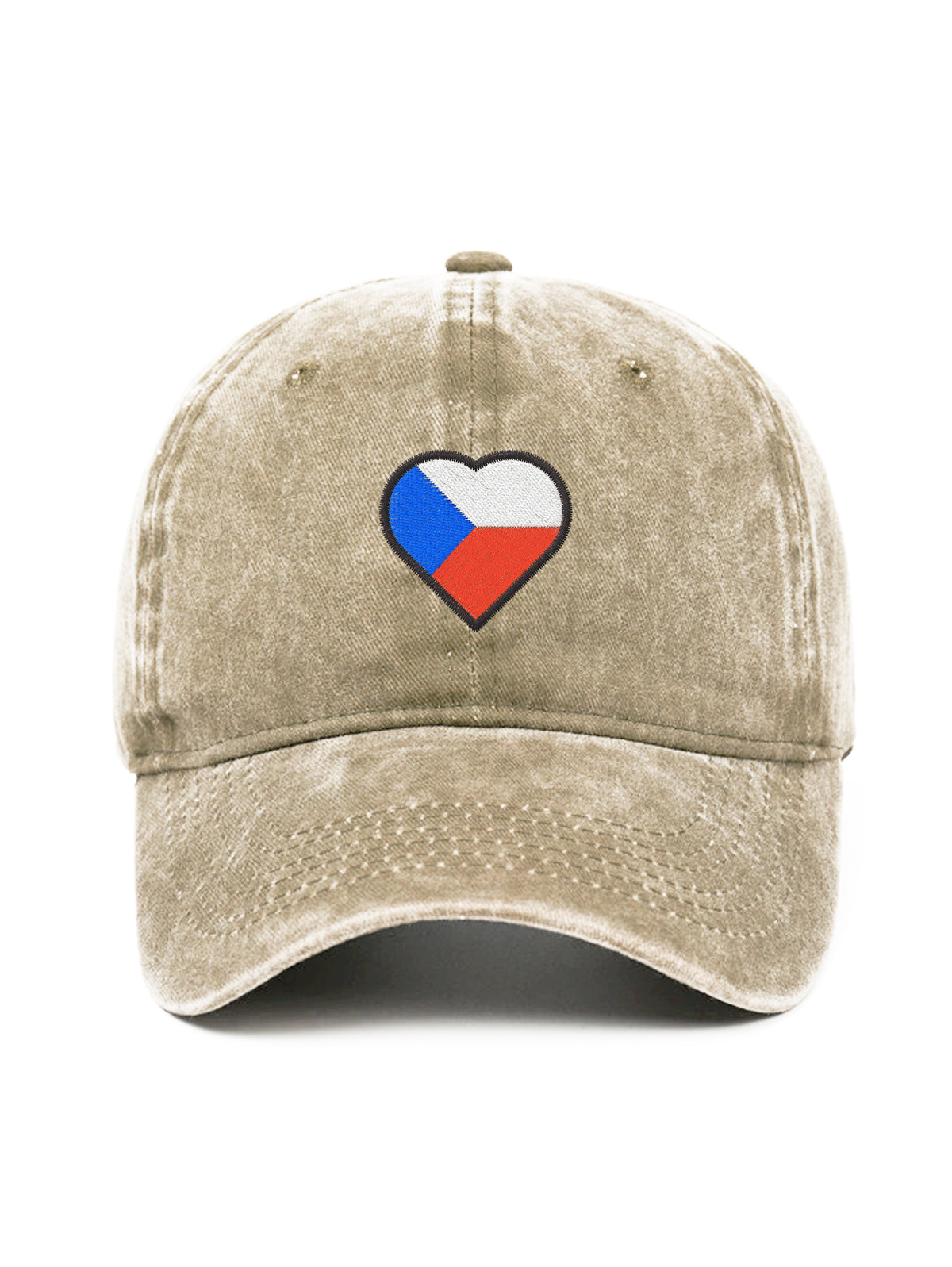 CZECH HEART – washed cap, Washed Beige – photo 6 of 9