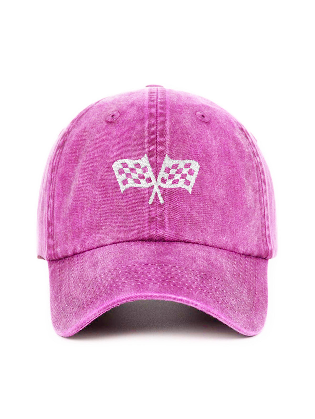 CHECKERED FLAG – washed cap, Washed Pink – photo 7 of 9