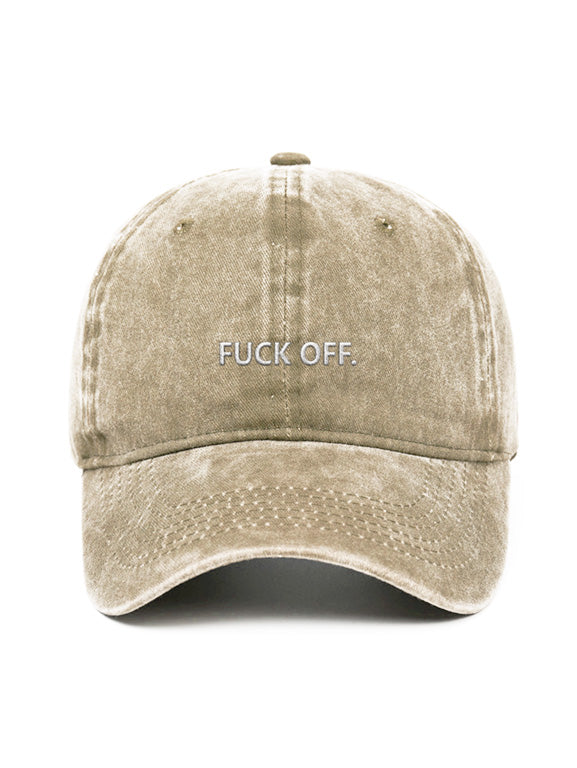 FUCK OFF. - Capkov.com washed cap-Hat-Capkov