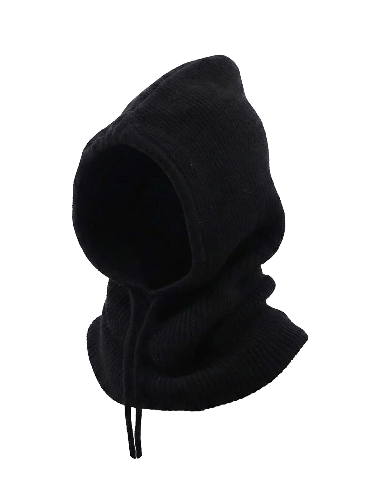 Knitted hood without embroidery – winter gear – beanie, Black – photo 5 of 5