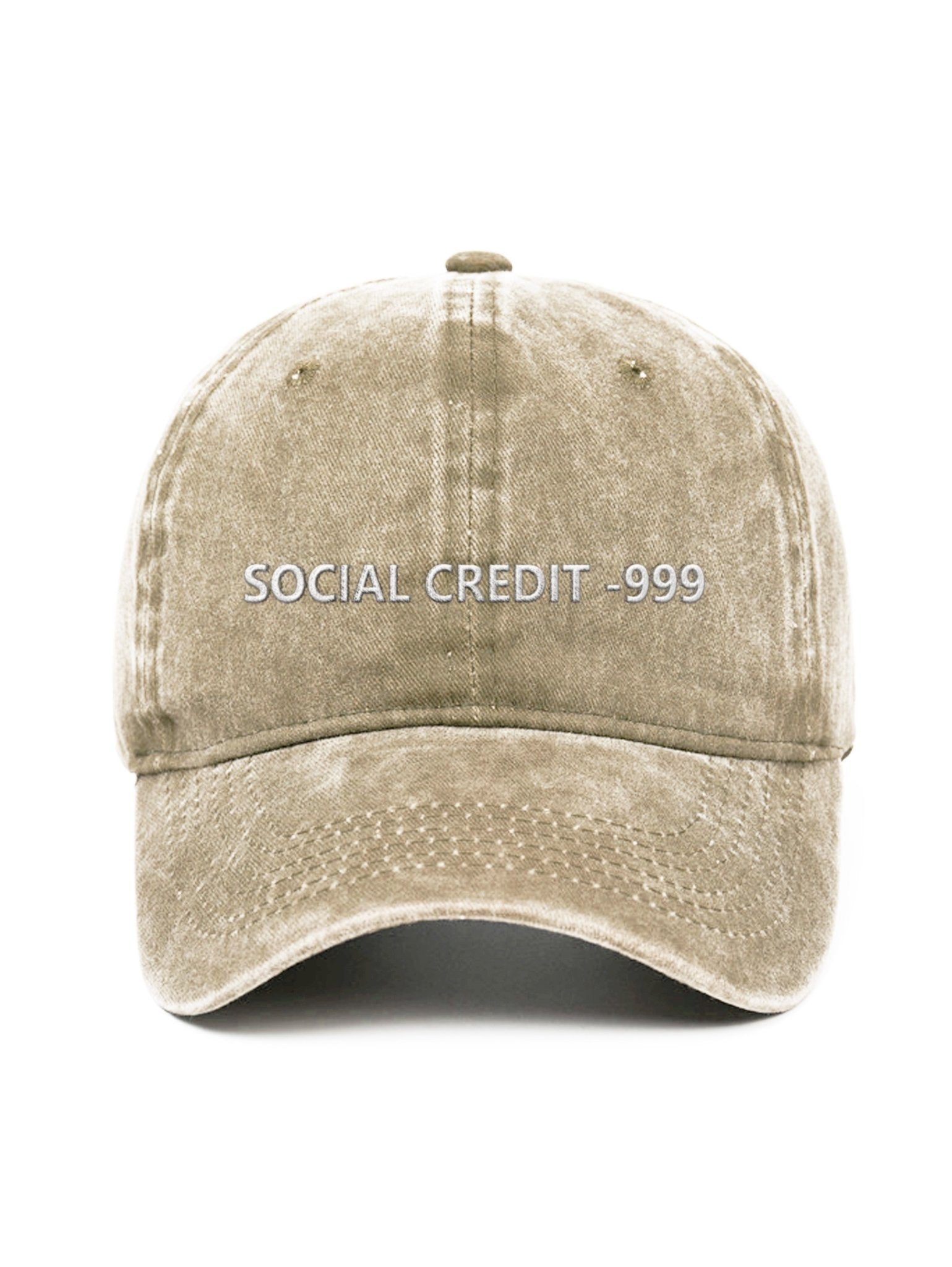 SOCIAL CREDIT -999 - Capkov.com washed cap-Hat-Capkov