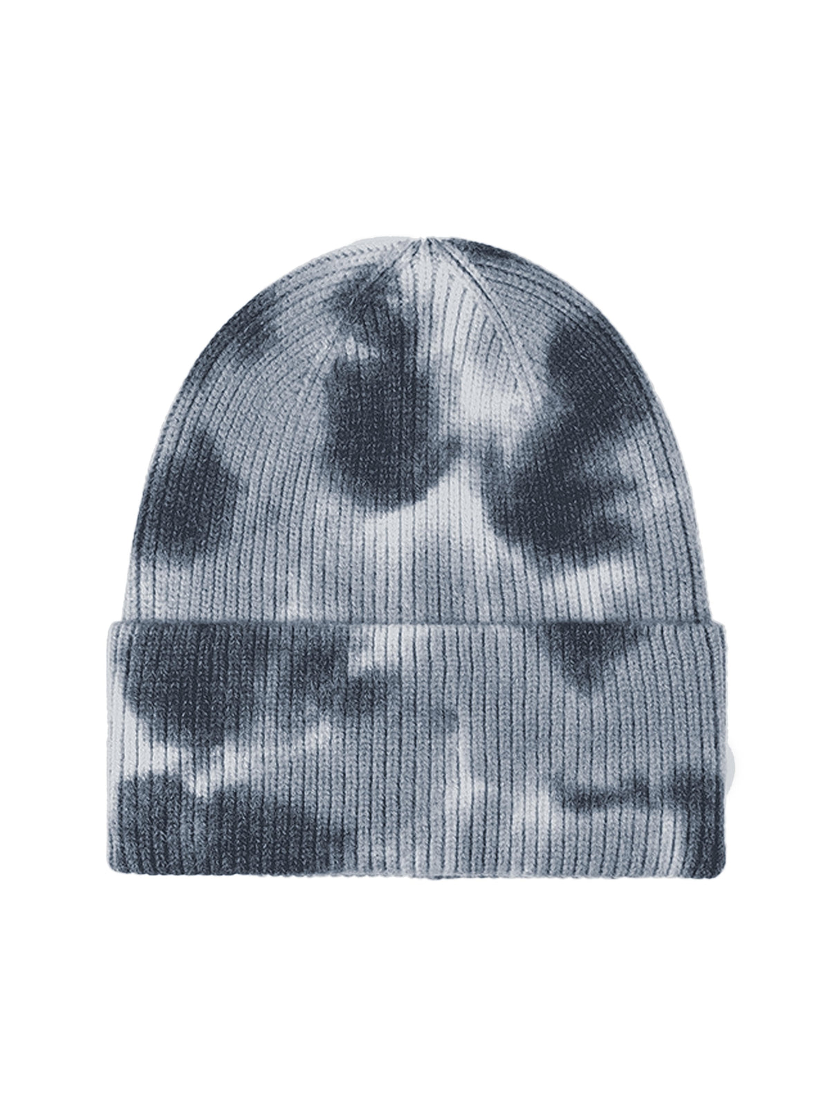 Tie Dye Without Embroidery – Winter Beanie, Grey-black