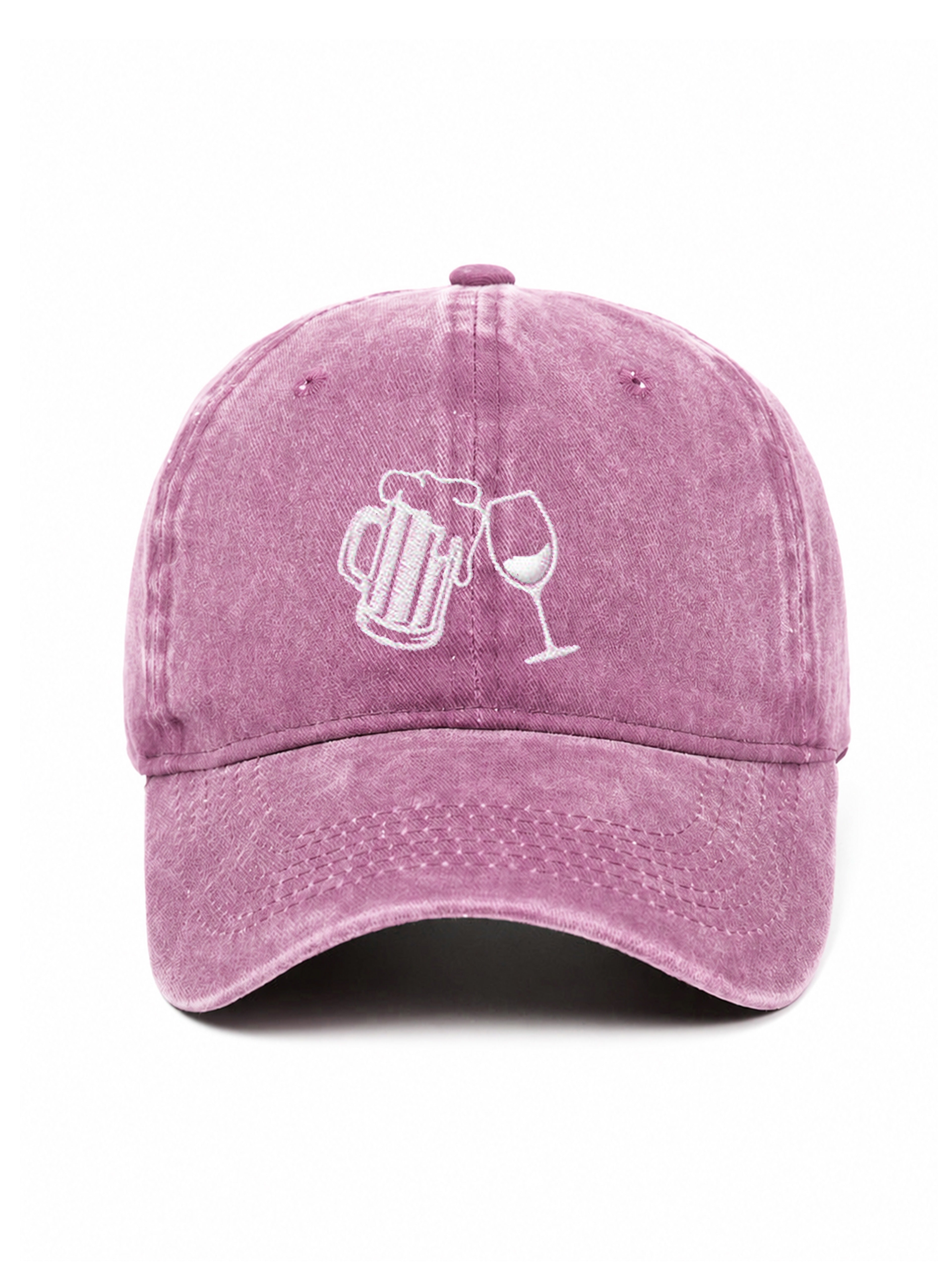 BEER and WINE "Cheers" - Capkov.com washed cap – bílá