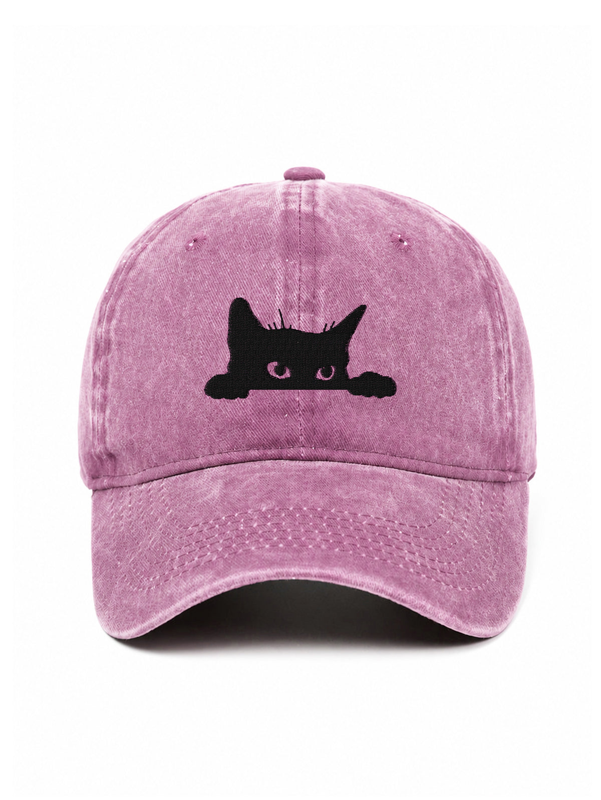 BLACK CAT - Capkov.com washed cap – bílá
