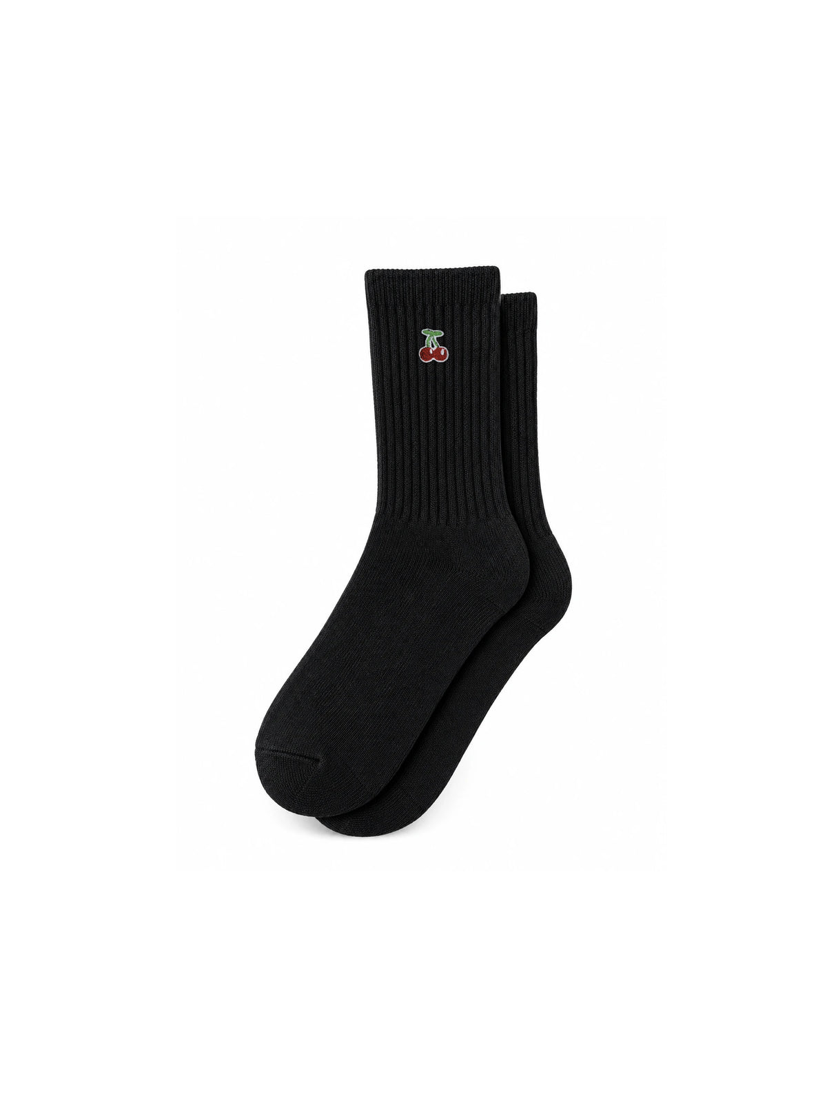 Capkov Embroidery Socks Cherries – Black