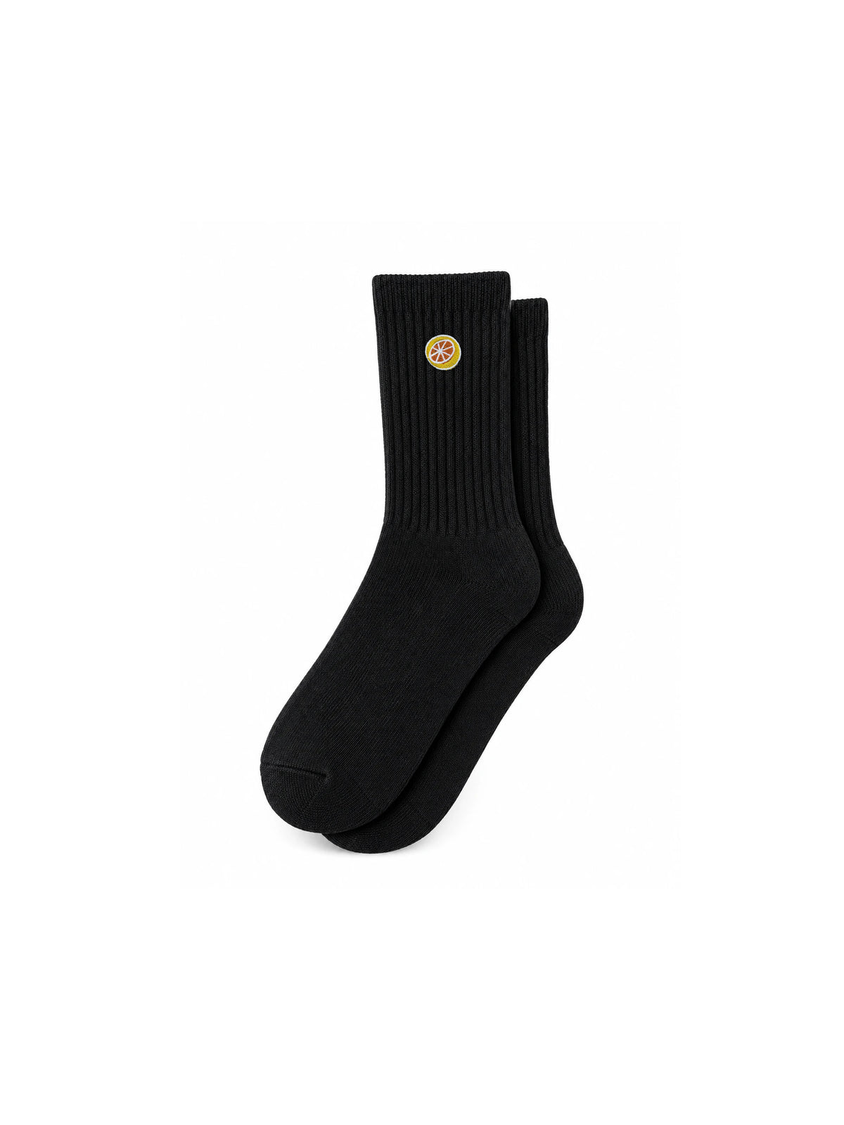 Capkov Embroidery Socks Orange Slice – Black