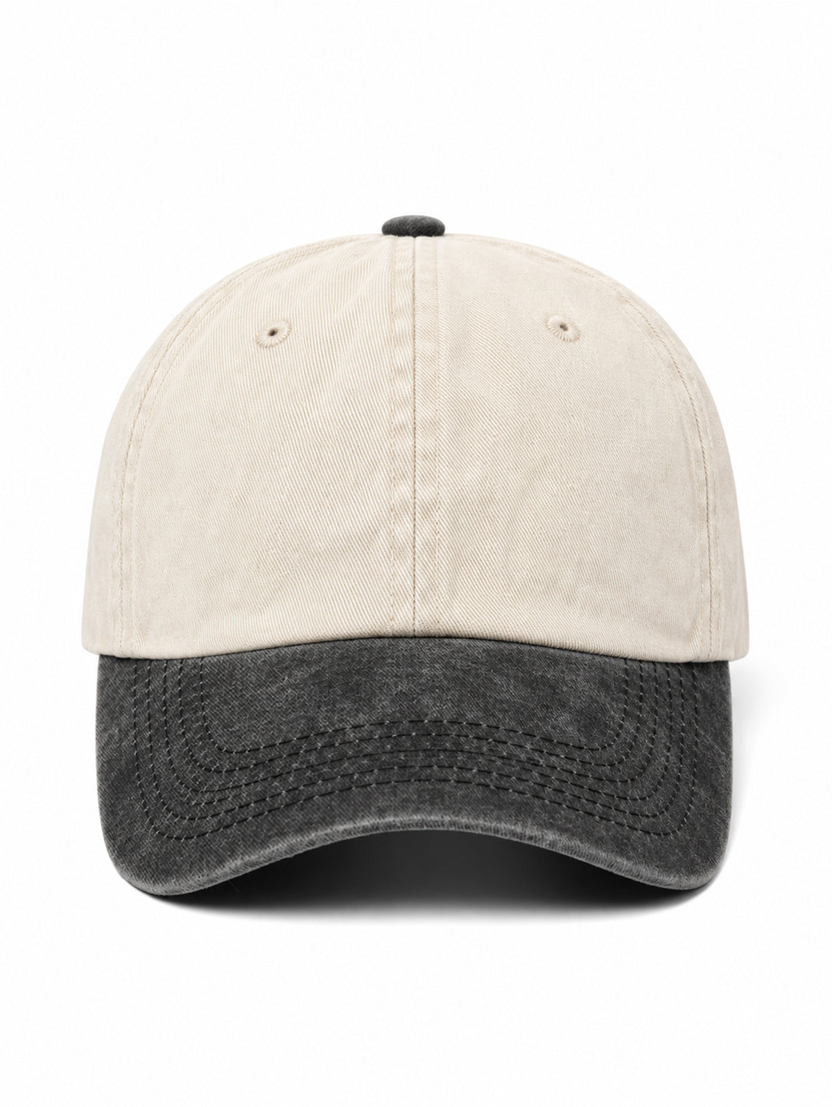 Vintage Two-Tone Cap without an embroidery - Capkov.com cap-Hat-Capkov