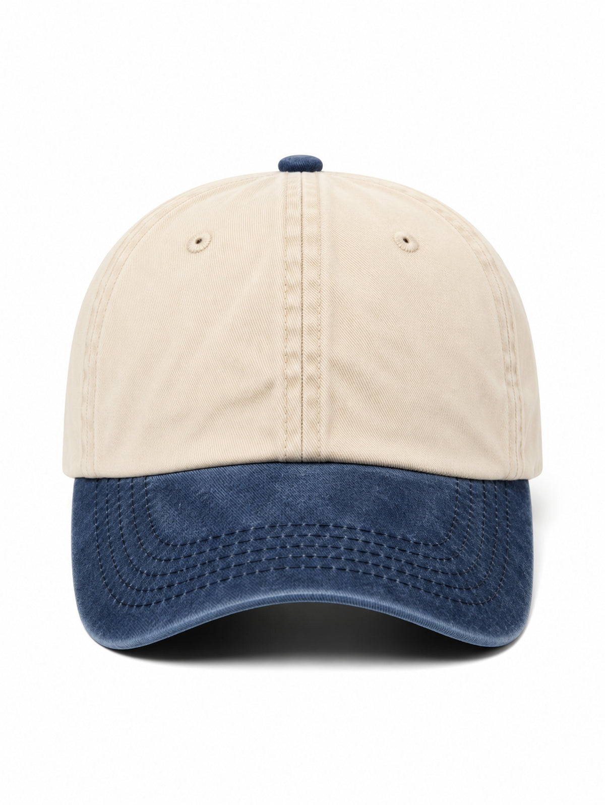 Vintage Two-Tone Cap without an embroidery - Capkov.com cap-Hat-Capkov