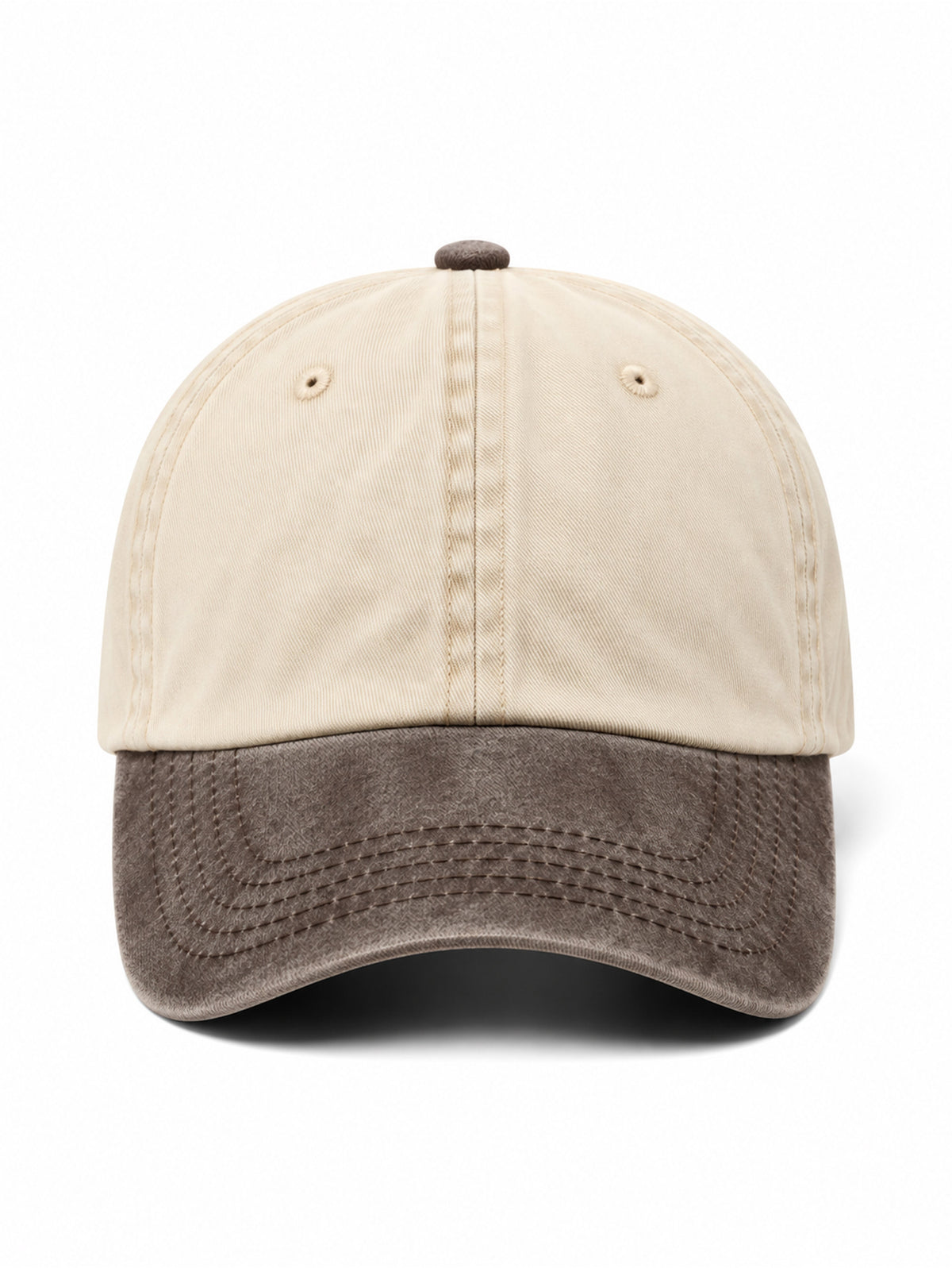 Vintage Two-Tone Cap without an embroidery - Capkov.com cap-Hat-Capkov