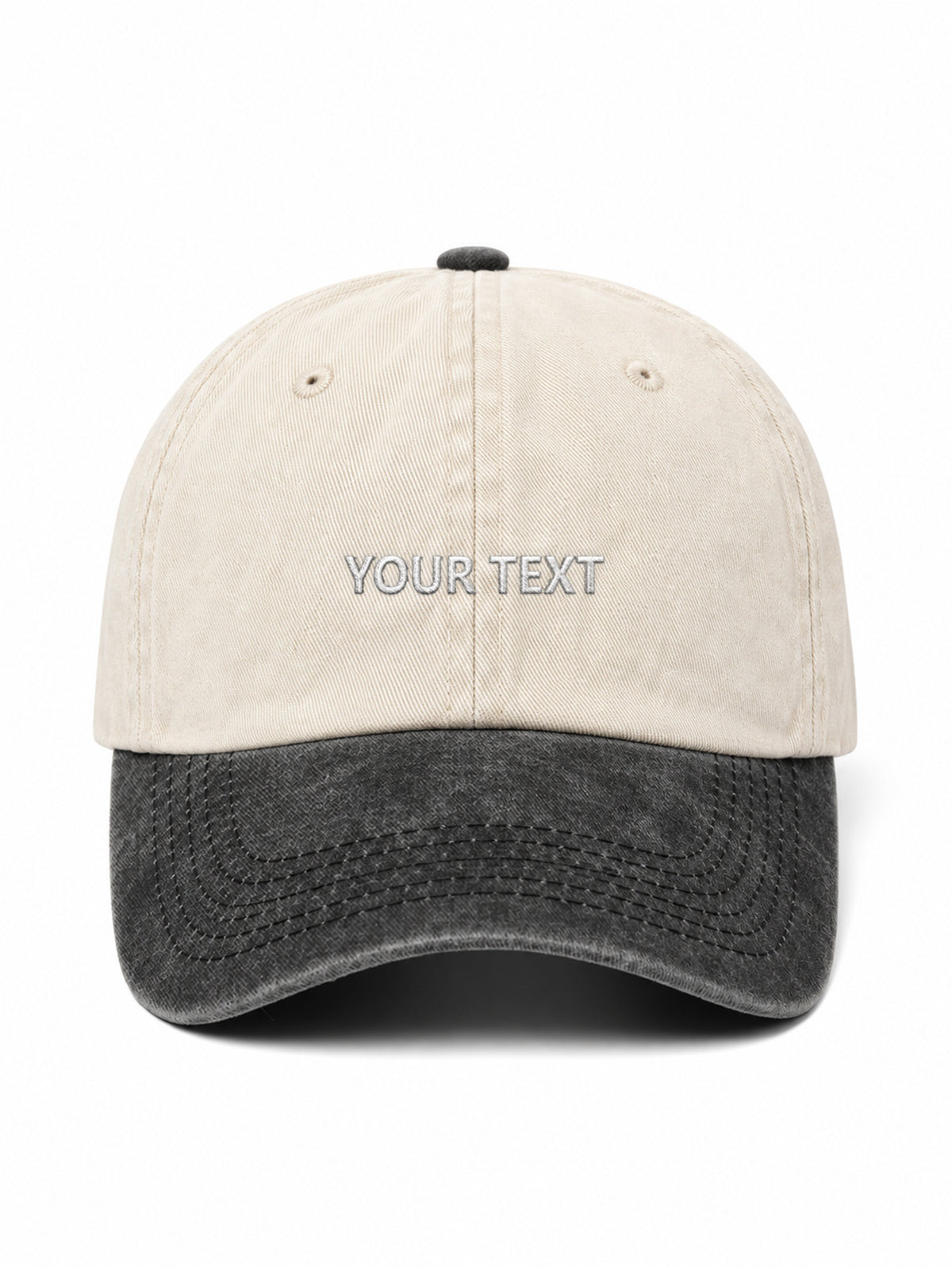 ✂️ Your own design TEXT - Capkov.com Vintage Two-Tone cap-Hat-Capkov