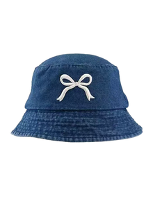 Bucket Hat Bow – hat – cap, Washed Denim – photo 2 of 3
