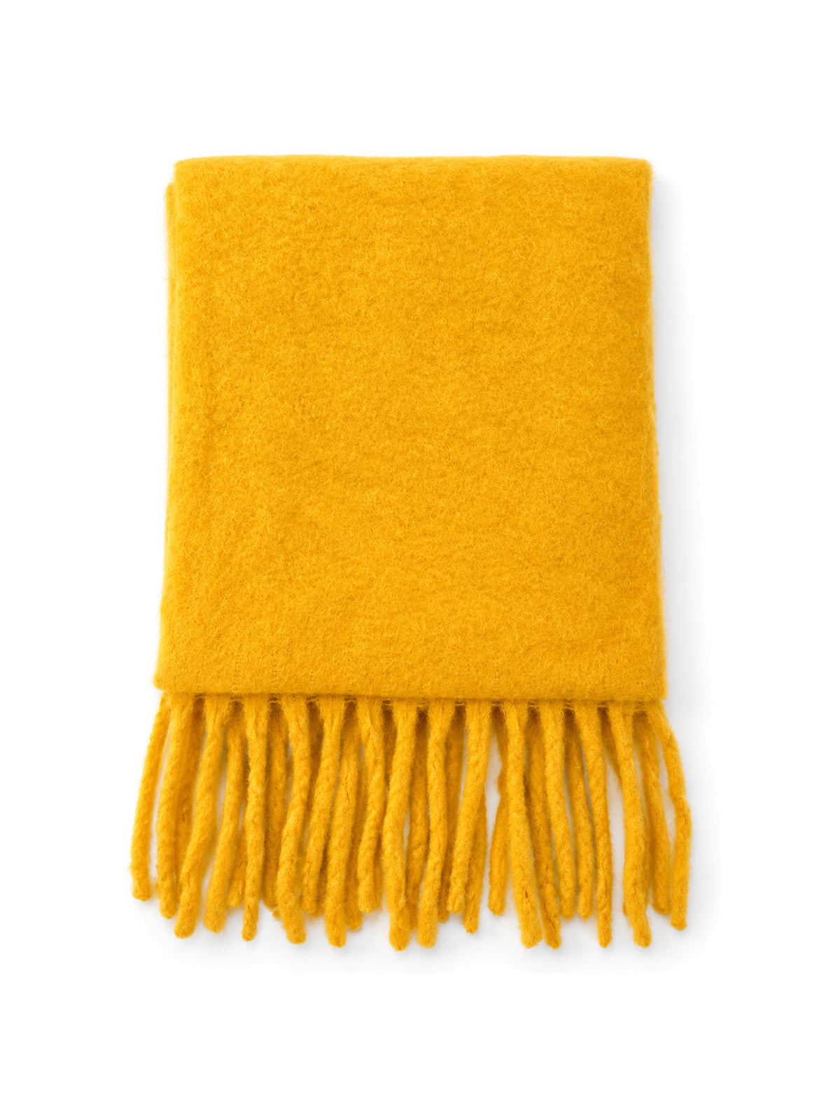 Fringed Brushed Scarf – Mustard | Capkov
