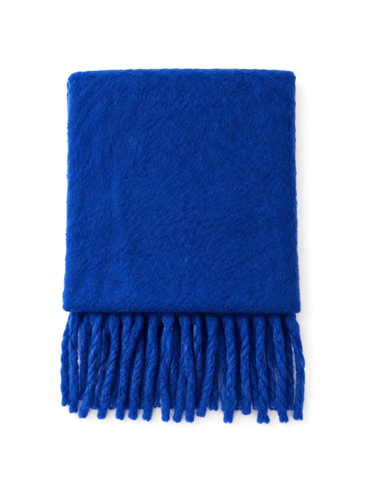 Fringed Brushed Scarf – Royal blue | Capkov