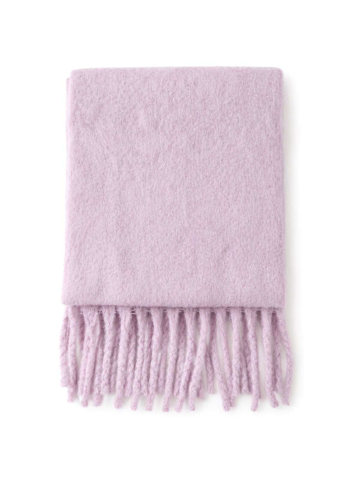 Fringed Brushed Scarf – Lilac | Capkov