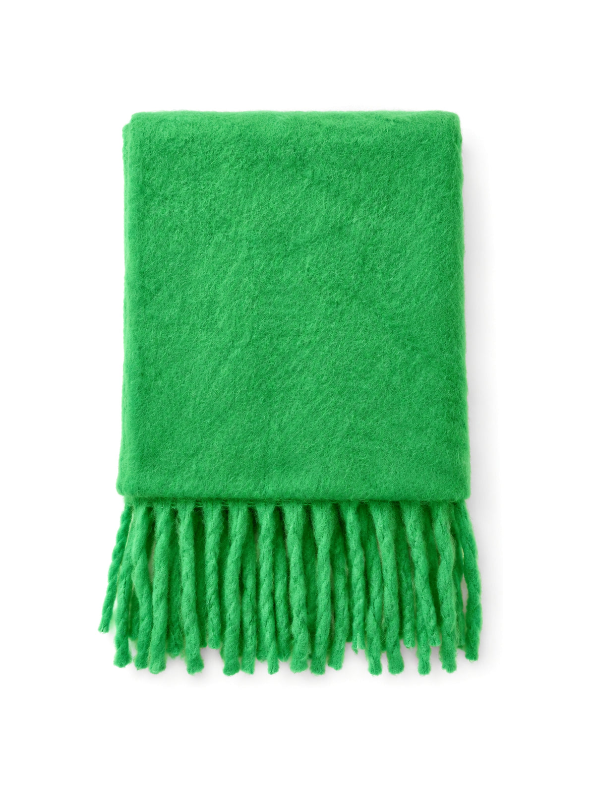 Fringed Brushed Scarf – Green | Capkov
