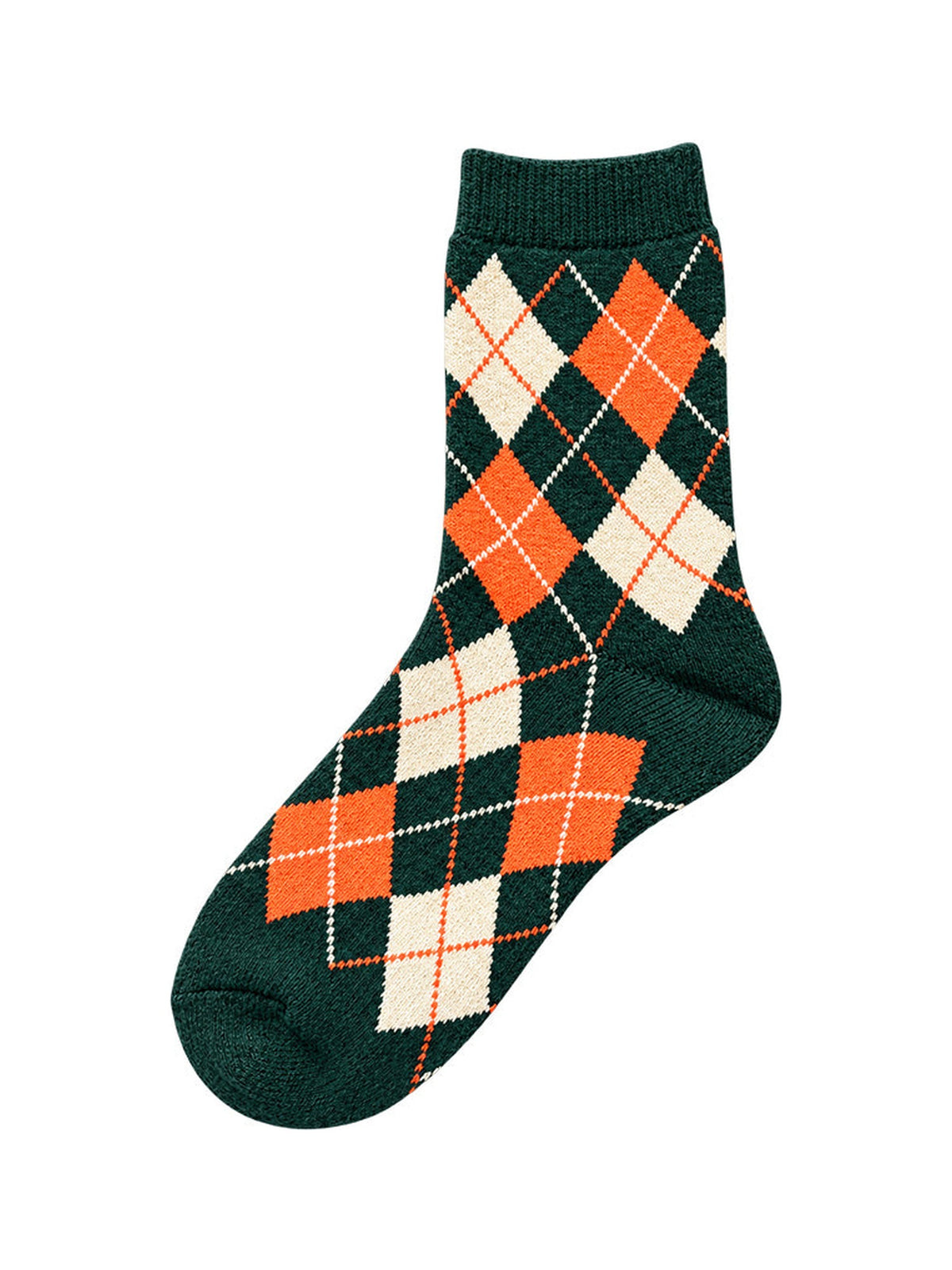 Capkov Winter Socks Argyle – Green