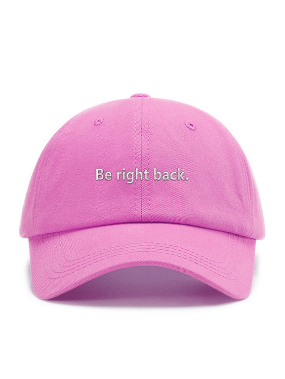 Be right back