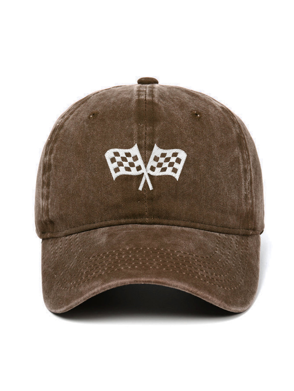 CHECKERED FLAG – washed cap, Washed Brown – photo 4 of 9