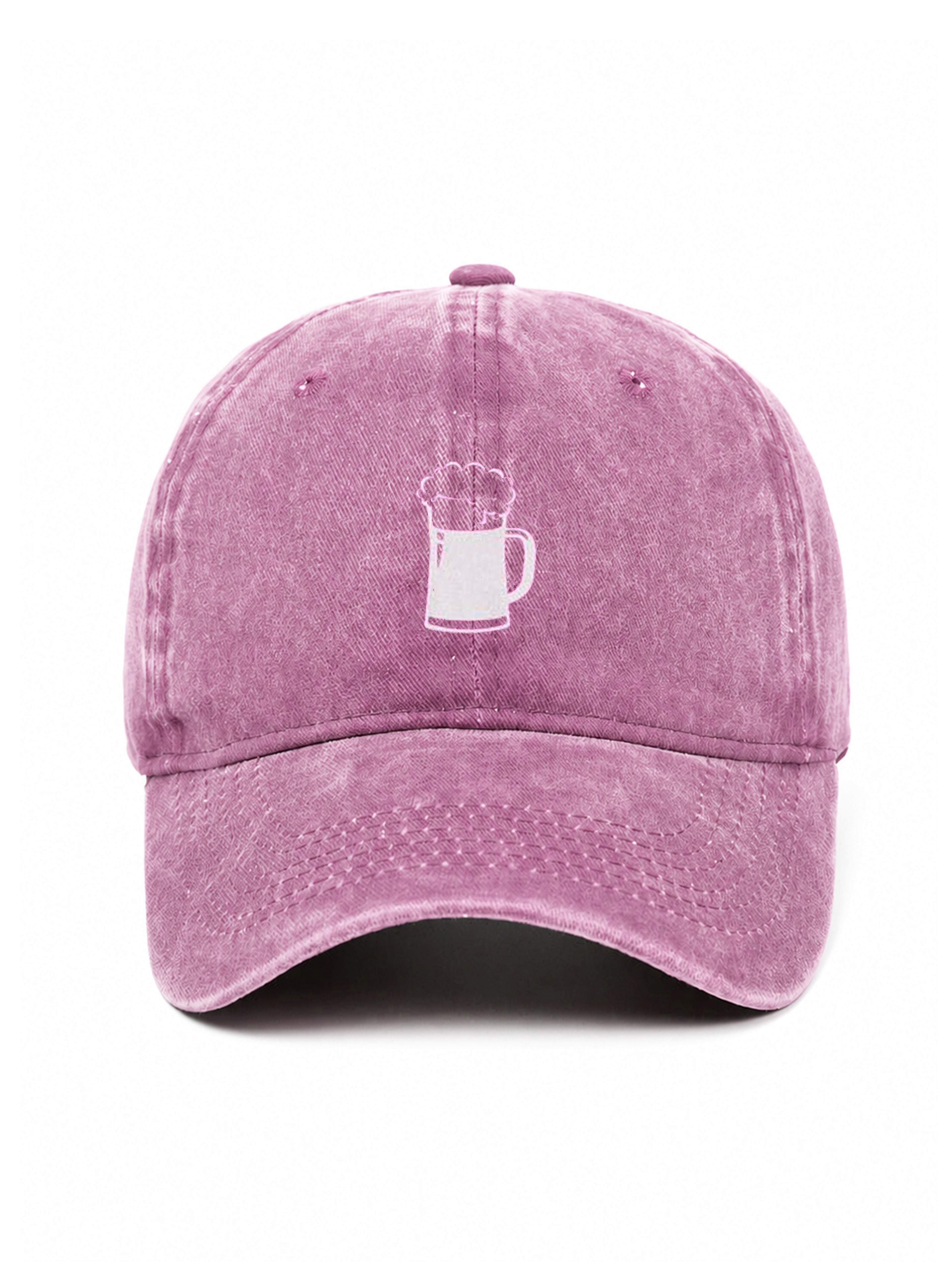 BEER - Capkov.com washed cap – bílá