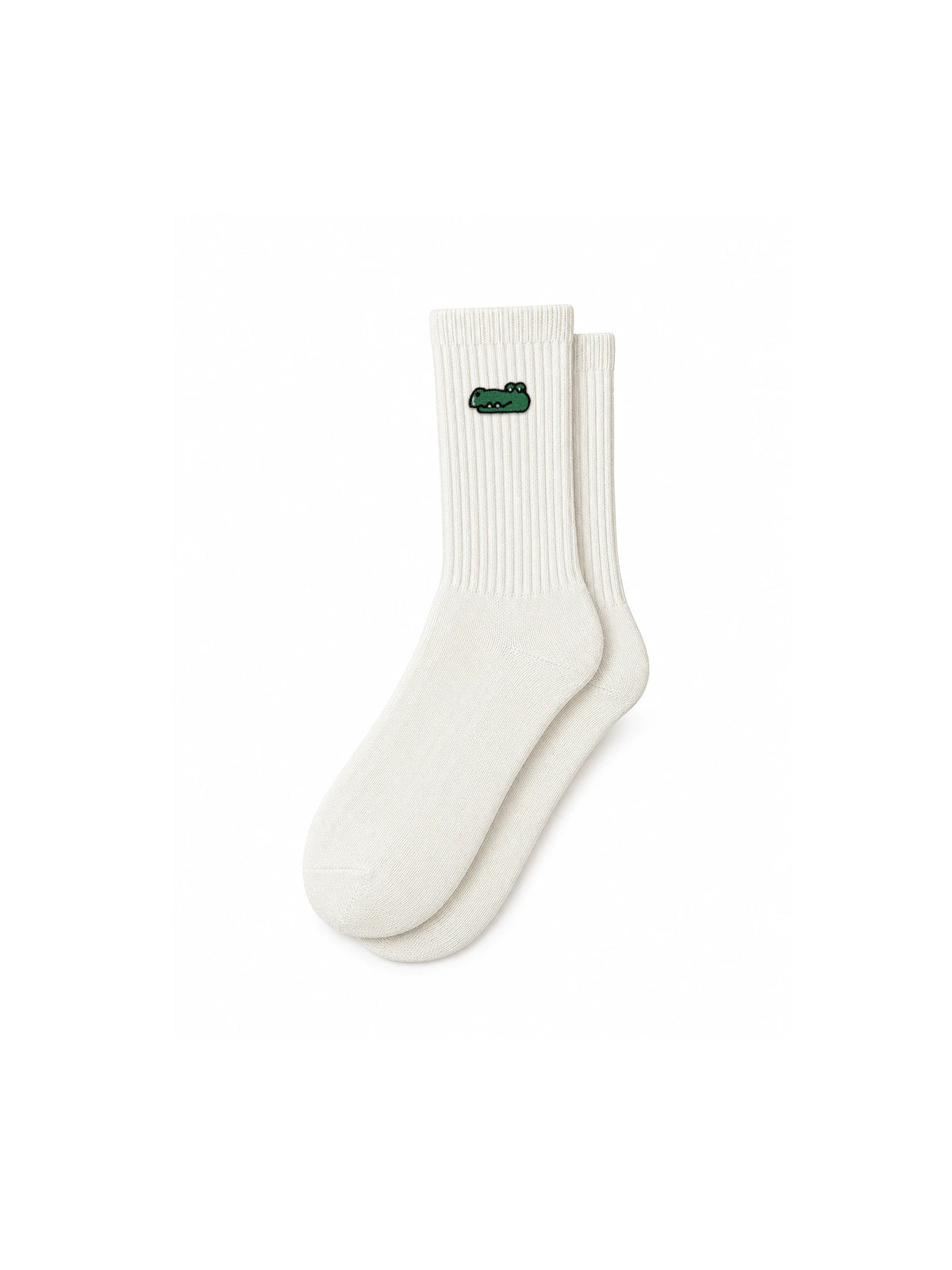 Capkov Embroidery Socks Crocodile – Cream