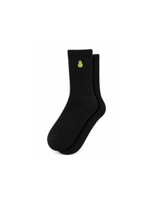 Capkov Embroidery Socks Pear – Black