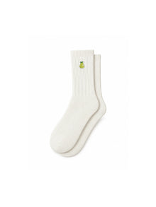 Capkov Embroidery Socks Pear – Cream