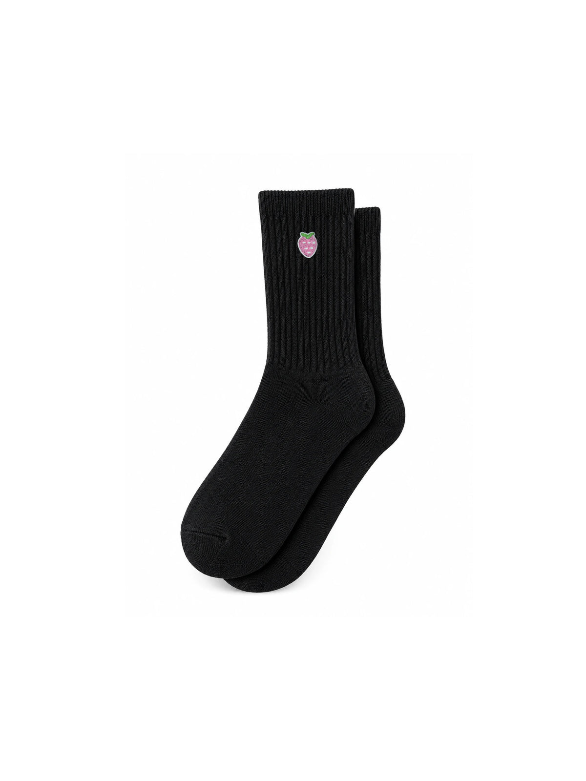 Capkov Embroidery Socks Strawberry – Black