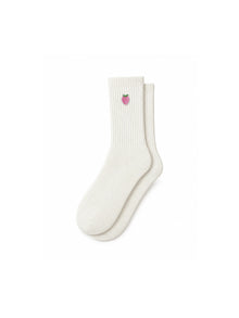 Capkov Embroidery Socks Strawberry – Cream