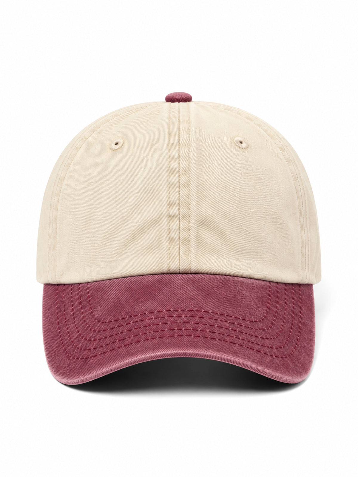 Vintage Two-Tone Cap without an embroidery - Capkov.com cap-Hat-Capkov