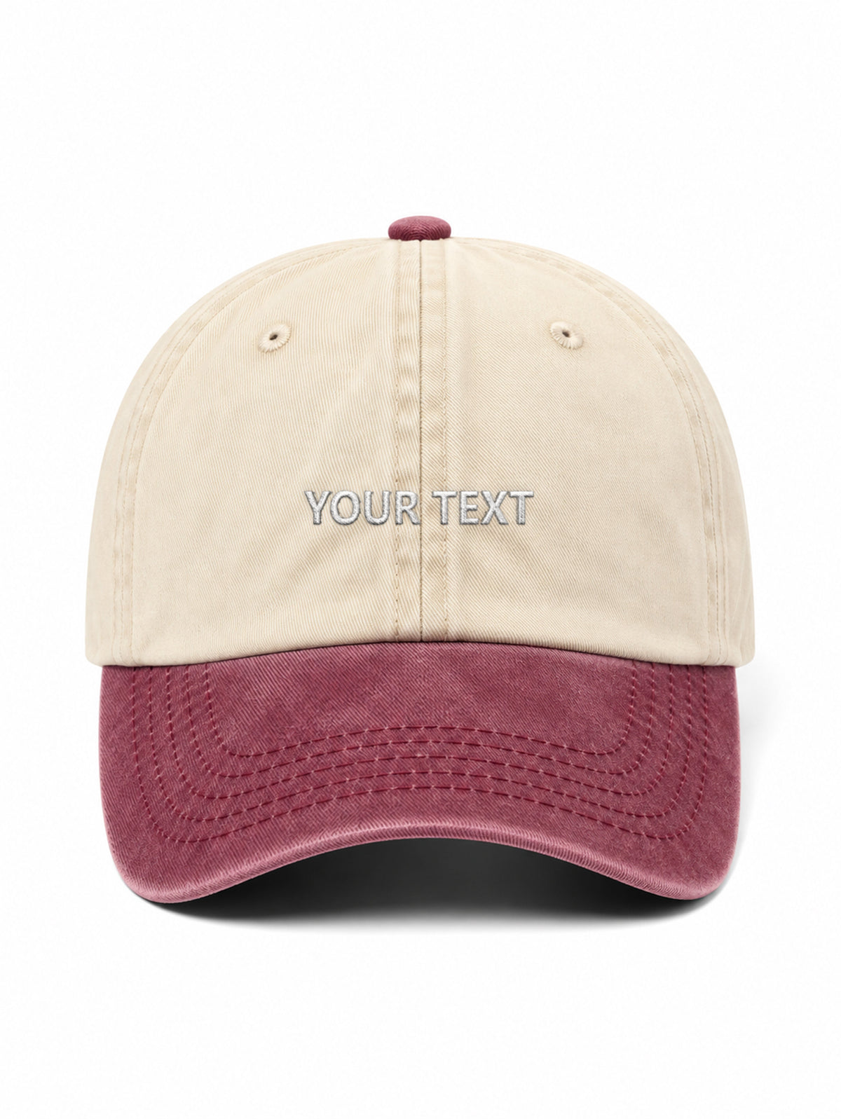 ✂️ Your own design TEXT - Capkov.com Vintage Two-Tone cap-Hat-Capkov
