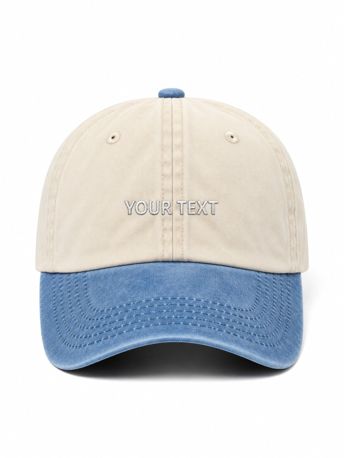 ✂️ Your own design TEXT - Capkov.com Vintage Two-Tone cap-Hat-Capkov