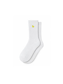 Capkov Embroidery Socks Duck, White