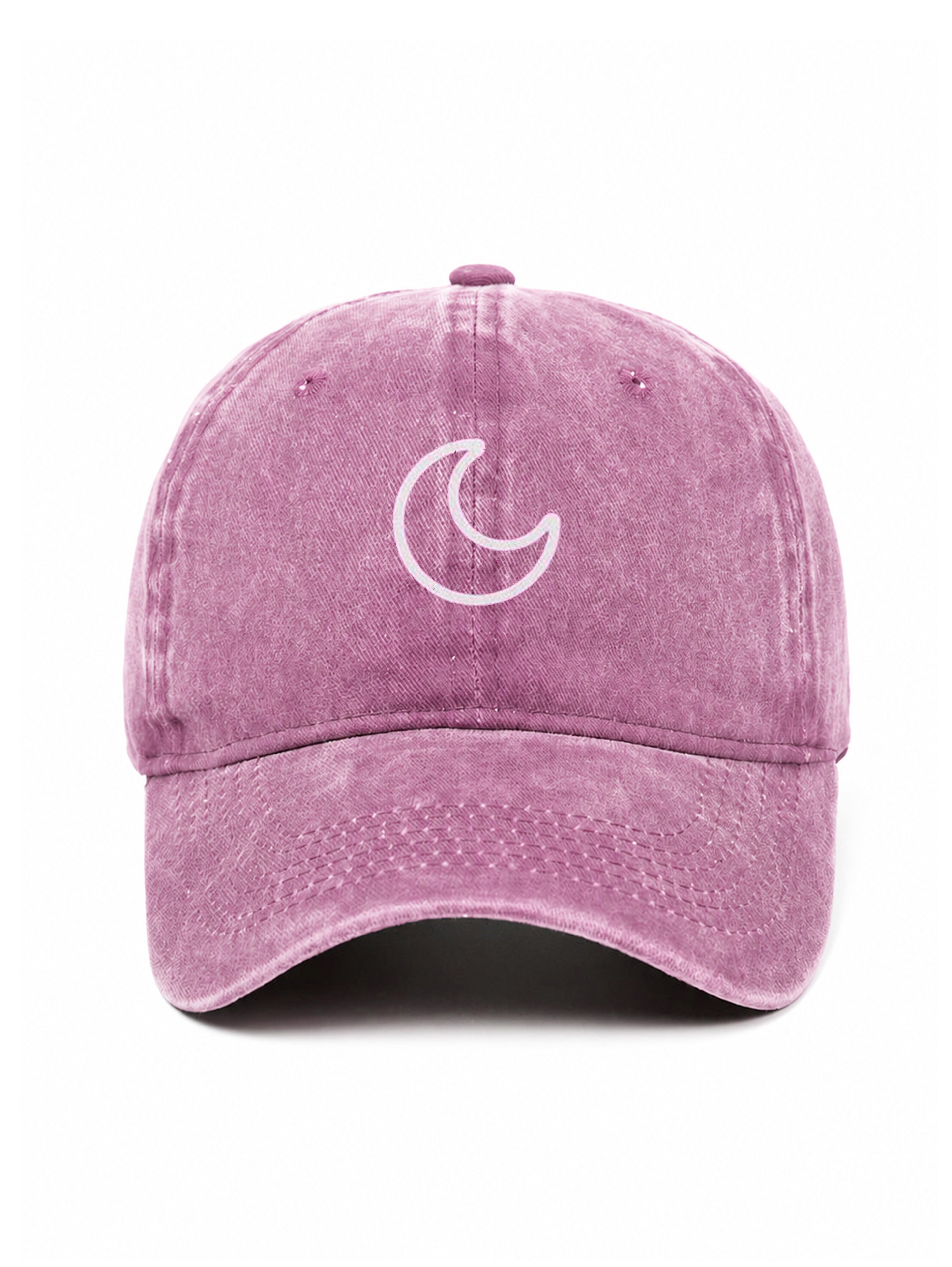 MOON - Capkov.com washed cap – bílá