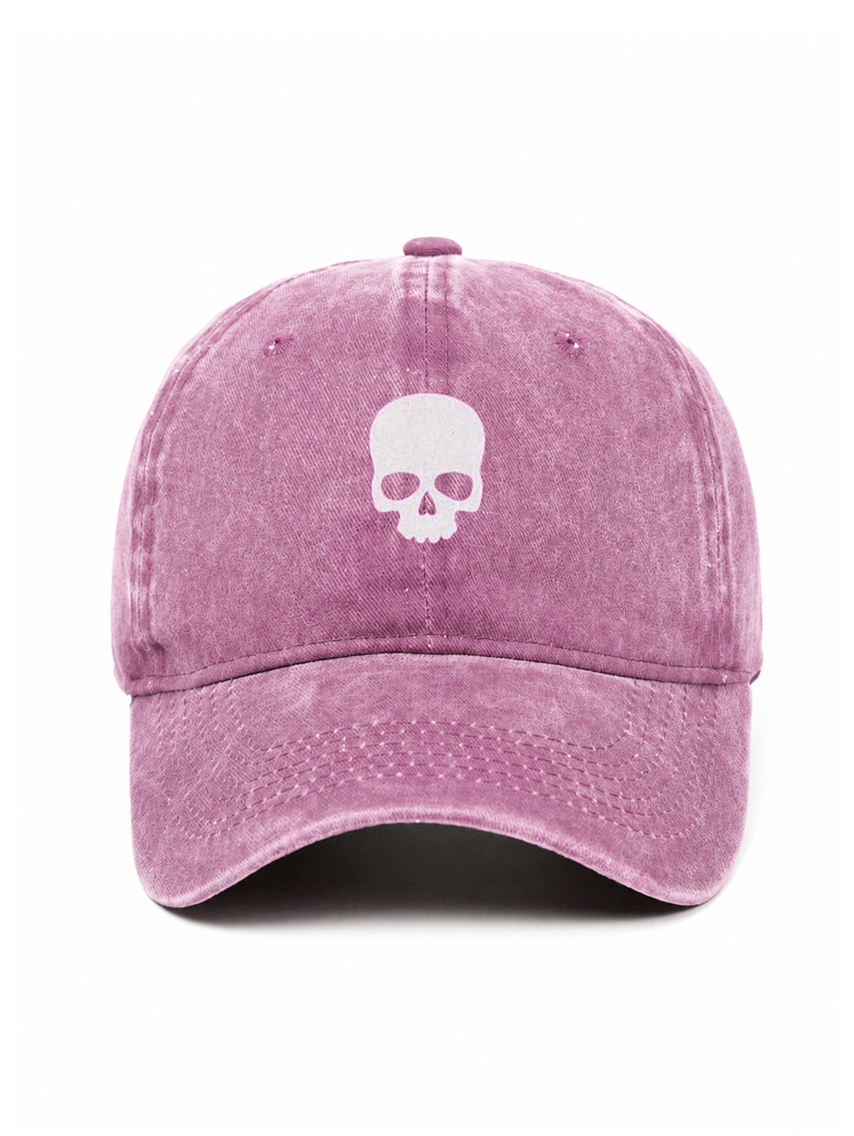 SKULL - Capkov.com washed cap – bílá