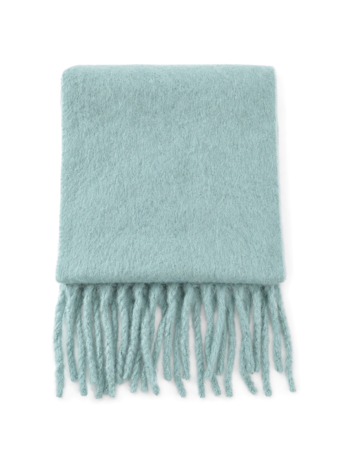 Fringed Brushed Scarf – Ice blue | Capkov