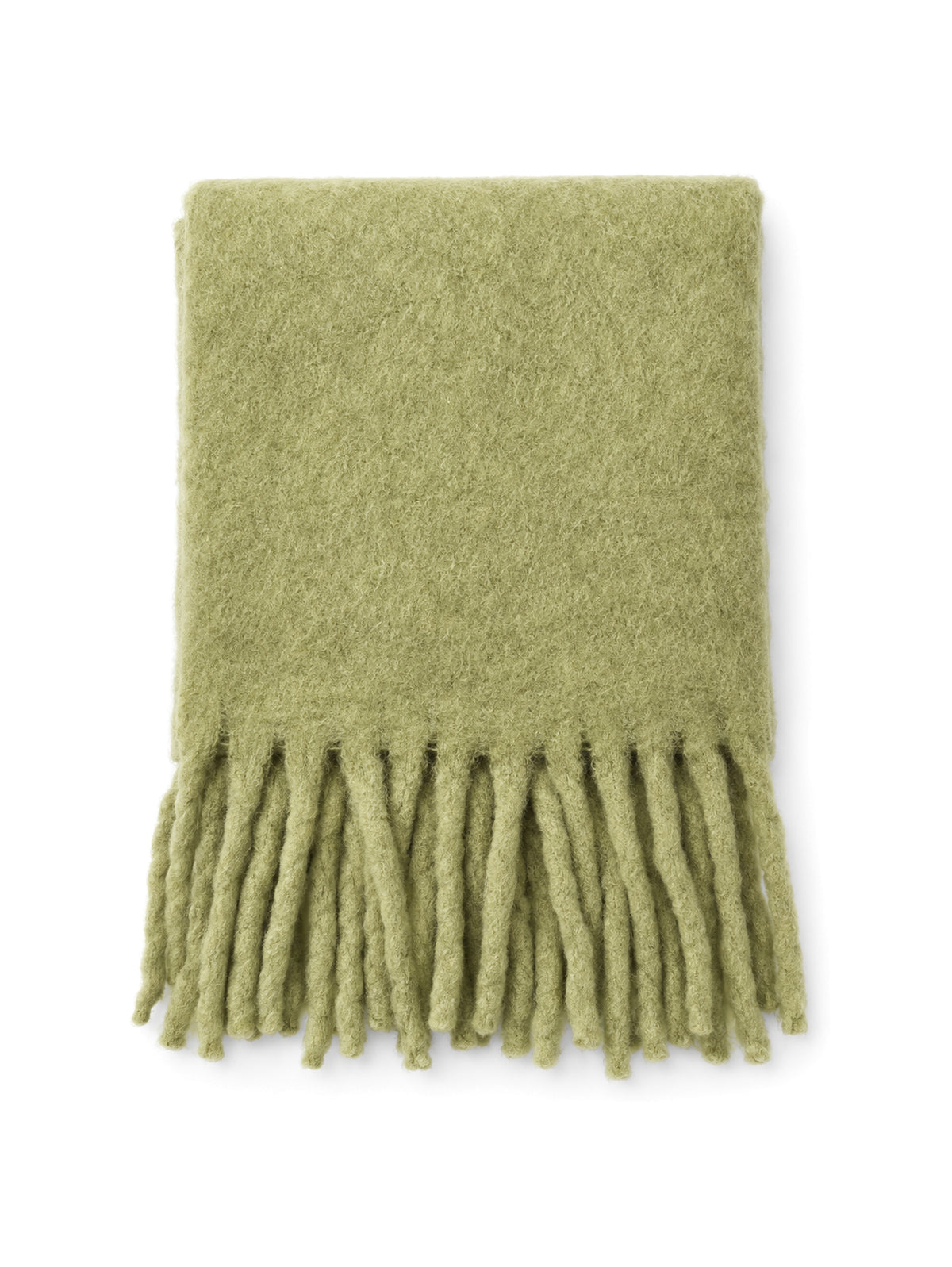 Fringed Brushed Scarf – Olive | Capkov