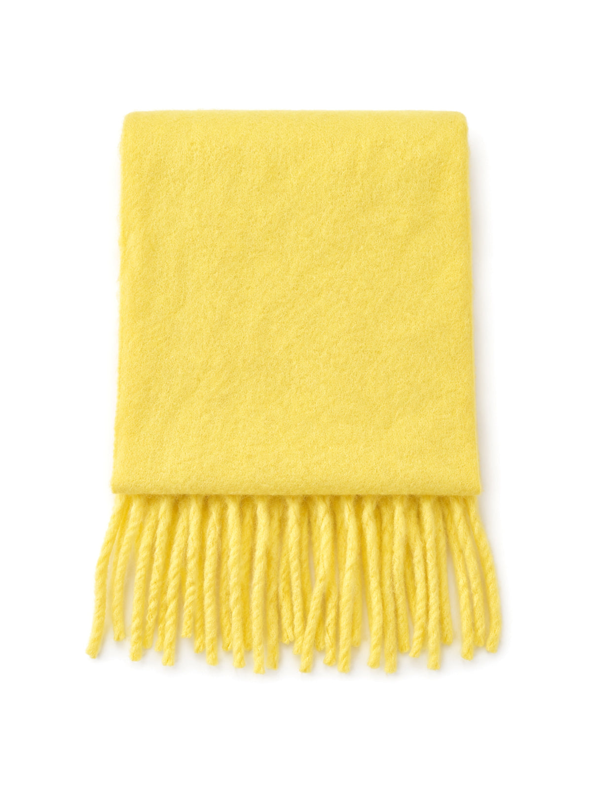 Fringed Brushed Scarf – Yellow | Capkov