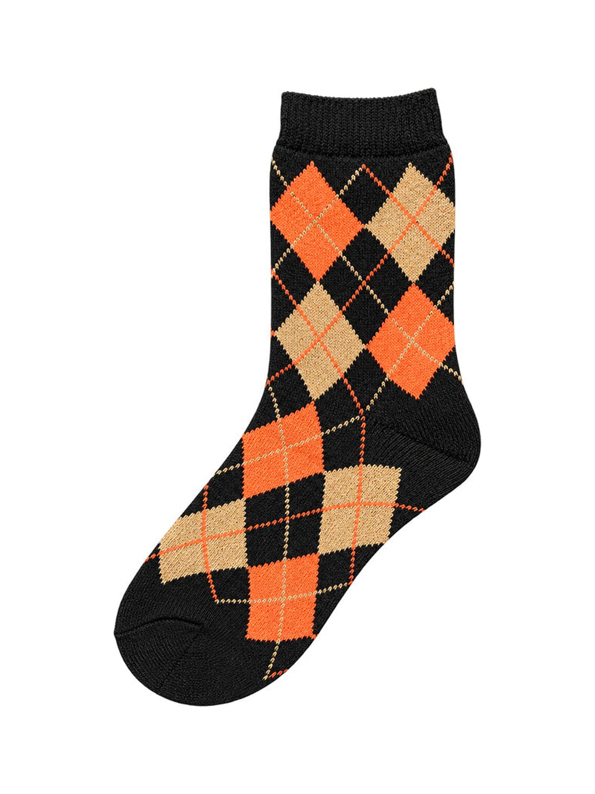 Capkov Winter Socks Argyle – Black